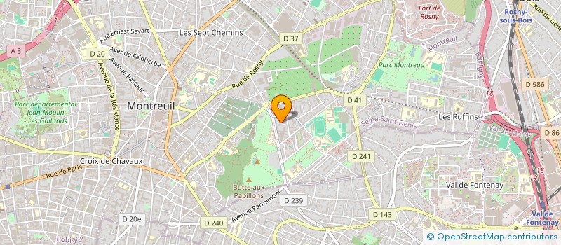 localisation de l'entreprise MONSIEUR PASCAL MOBETIE-JACQUET à MONTREUIL
