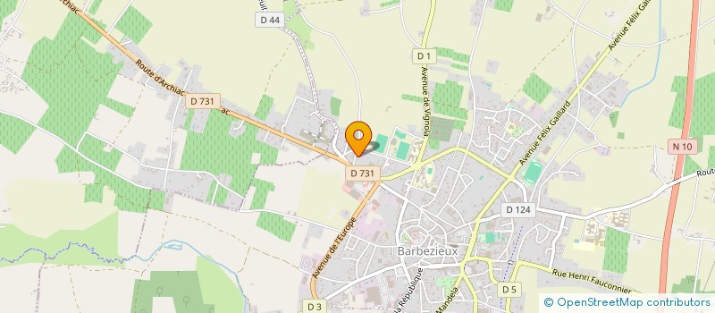 localisation de l'entreprise MONSIEUR PASCAL MONTOUX  BARBEZIEUX SAINT HILAIRE