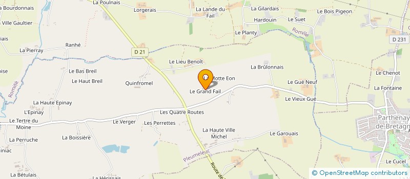 localisation de l'entreprise MONSIEUR PASCAL MOREL à PLEUMELEUC
