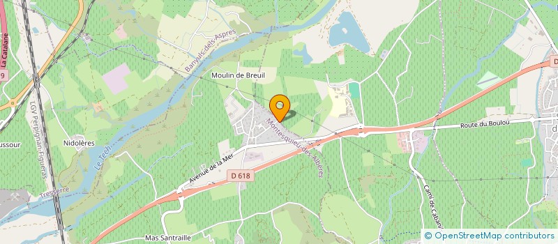 localisation de l'entreprise MONSIEUR PASCAL MORILLON  MONTESQUIEU-DES-ALBERES