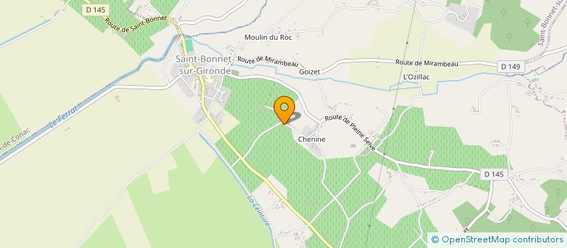 localisation de l'entreprise MONSIEUR PASCAL MOULINET  SAINT-BONNET-SUR-GIRONDE