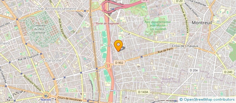 localisation de l'entreprise MONSIEUR PASCAL MPENG BACKOT à BAGNOLET