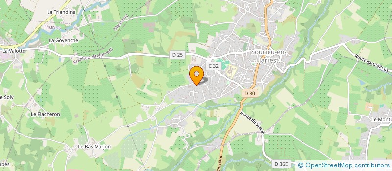 localisation de l'entreprise MONSIEUR PASCAL MUZET  SOUCIEU-EN-JARREST