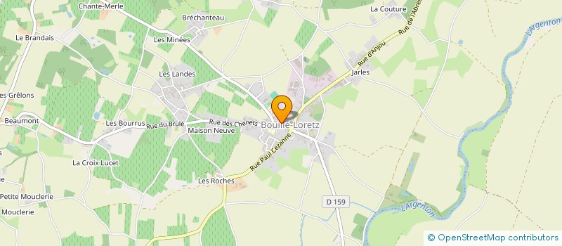 localisation de l'entreprise MONSIEUR PASCAL NAUDIN  LORETZ-D'ARGENTON