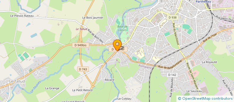 localisation de l'entreprise MONSIEUR PASCAL PAILLER  PARTHENAY