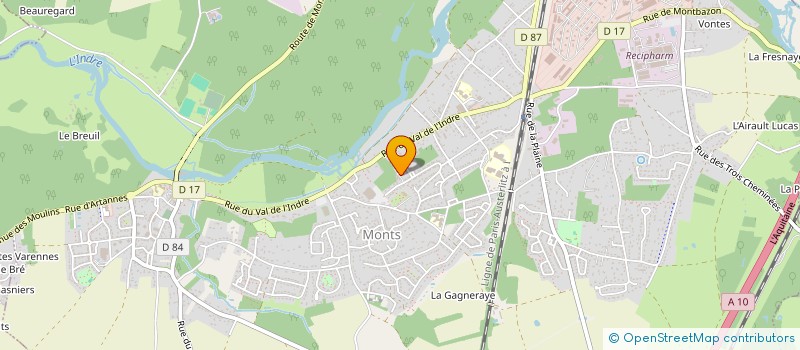 localisation de l'entreprise MONSIEUR PASCAL PANDEVANT  MONTS