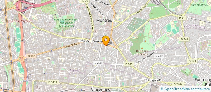 localisation de l'entreprise MONSIEUR PASCAL PARISOT à MONTREUIL