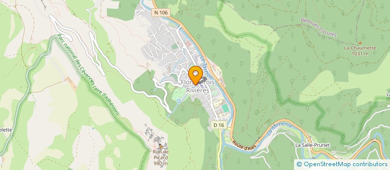 localisation de l'entreprise MONSIEUR PASCAL PAULET  FLORAC TROIS RIVIERES