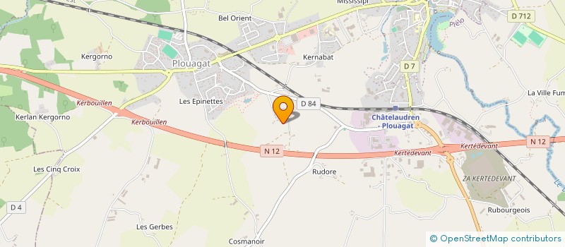 localisation de l'entreprise MONSIEUR PASCAL PEDRON  PLOUVARA