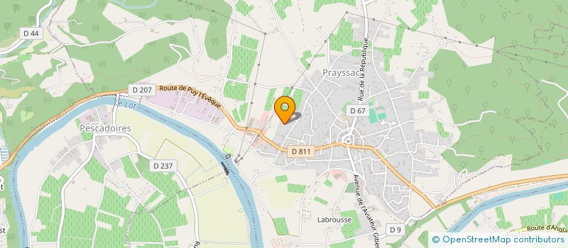 localisation de l'entreprise MONSIEUR PASCAL PEPIOT  PRAYSSAC