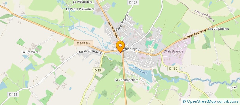 localisation de l'entreprise MONSIEUR PASCAL PERAUD  SECONDIGNY