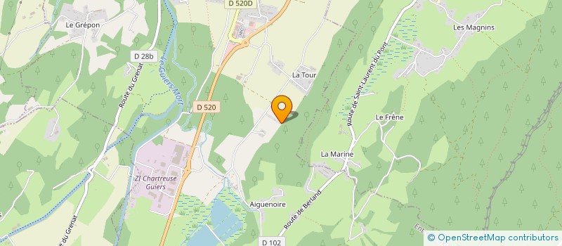 localisation de l'entreprise MONSIEUR PASCAL PERONNET  ENTRE-DEUX-GUIERS