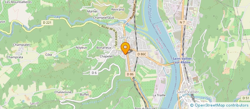 localisation de l'entreprise MONSIEUR PASCAL PERRIER  SARRAS