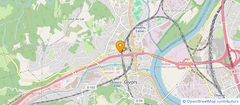 localisation de l'entreprise MONSIEUR PASCAL PETIT  GIVORS