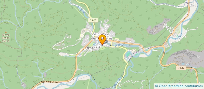 localisation de l'entreprise MONSIEUR PASCAL PEYRAS  SAINT-PONS-DE-THOMIERES