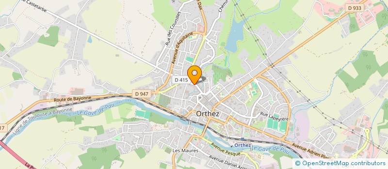 localisation de l'entreprise MONSIEUR PASCAL PEYRUSAUBES  ORTHEZ