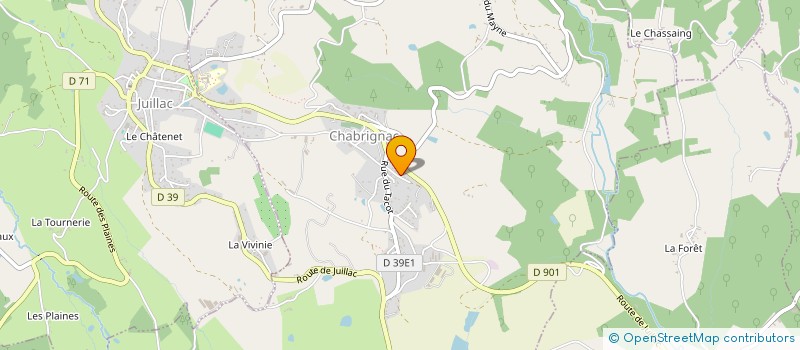 localisation de l'entreprise MONSIEUR PASCAL PEYSSONNERIE  CHABRIGNAC