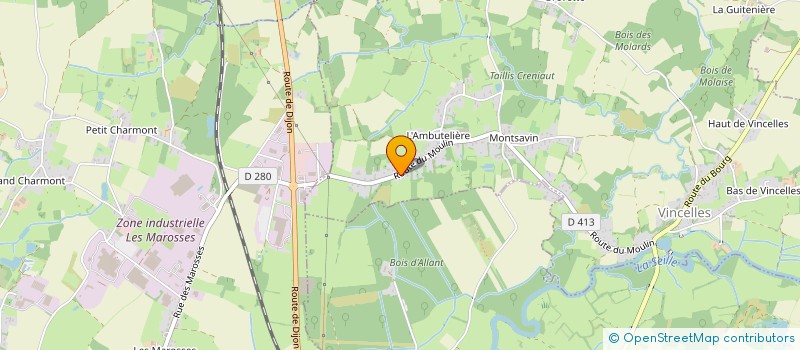 localisation de l'entreprise MONSIEUR PASCAL PHILIPPE  VINCELLES