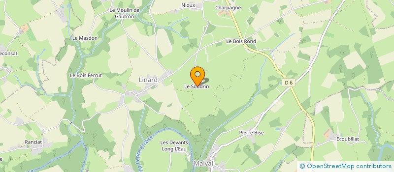 localisation de l'entreprise MONSIEUR PASCAL PINAUD à LINARD-MALVAL