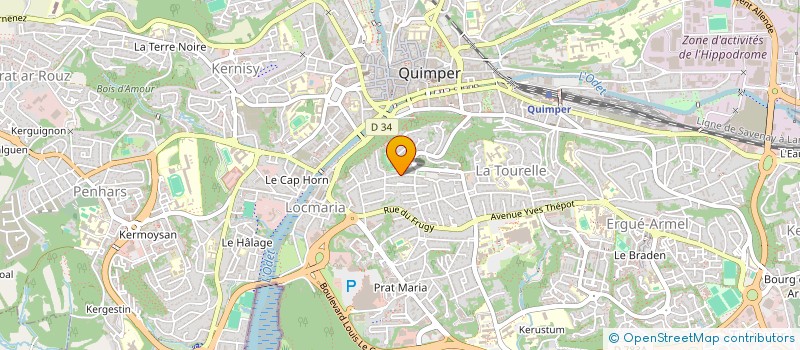 localisation de l'entreprise MONSIEUR PASCAL PLOUZENNEC à QUIMPER