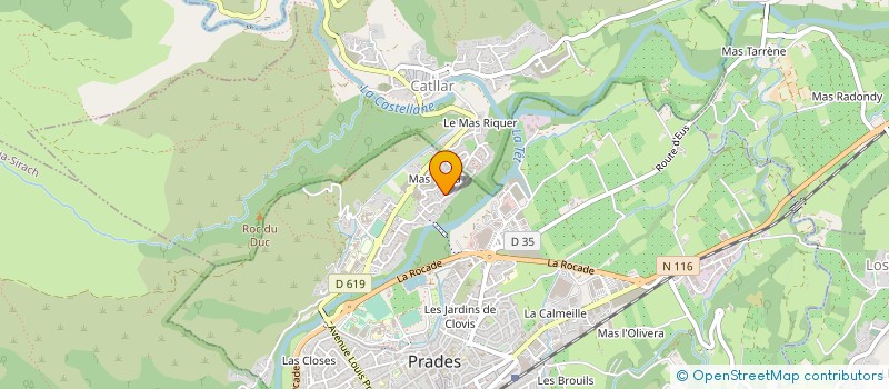 localisation de l'entreprise MONSIEUR PASCAL PODRAZA  PRADES