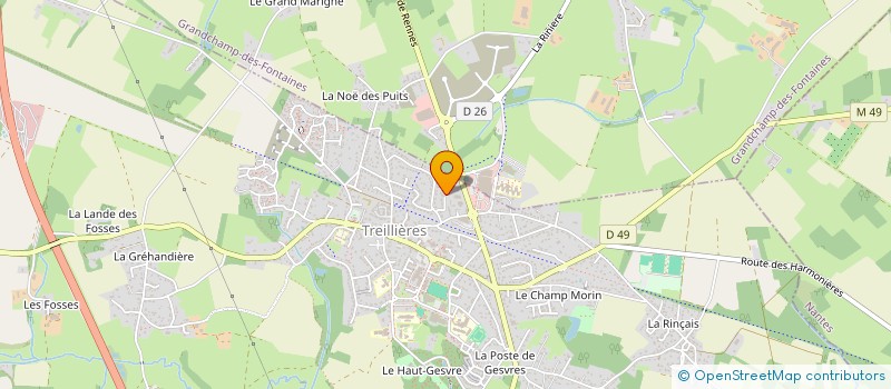 localisation de l'entreprise MONSIEUR PASCAL POINGT  TREILLIERES