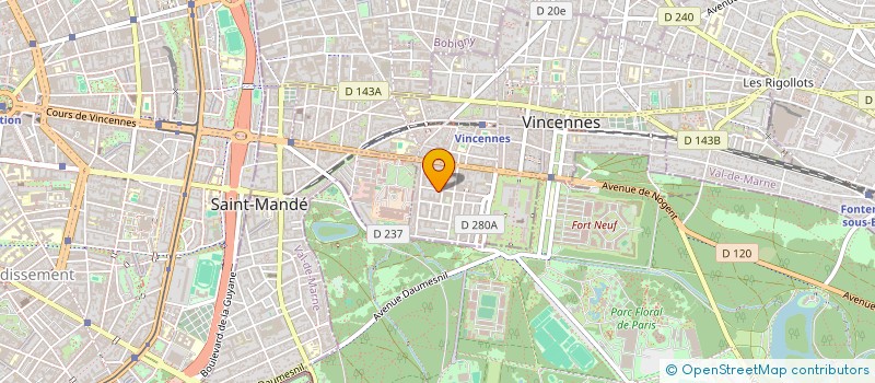 localisation de l'entreprise MONSIEUR PASCAL POMPEI KATZ DE WARRENS à VINCENNES