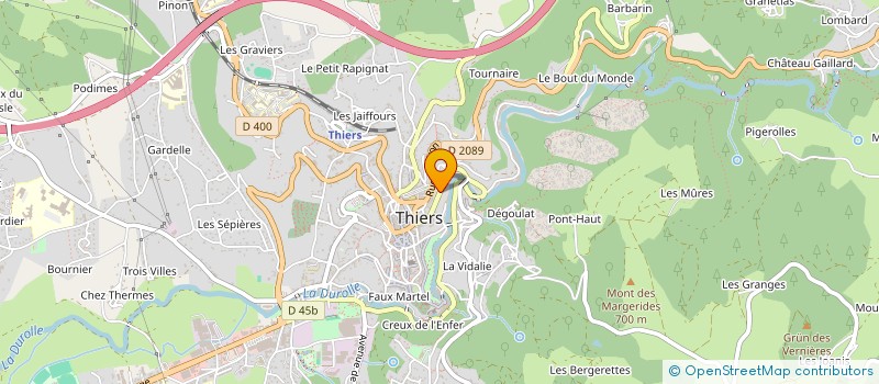 localisation de l'entreprise MONSIEUR PASCAL PONSON  THIERS