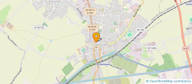 localisation de l'entreprise MONSIEUR PASCAL POTEAUX  LA BASSEE