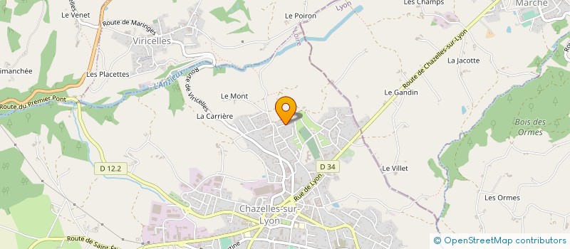 localisation de l'entreprise MONSIEUR PASCAL POULARD  CHAZELLES-SUR-LYON