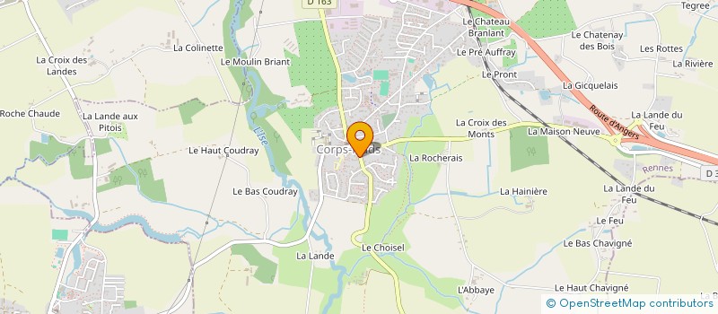 localisation de l'entreprise MONSIEUR PASCAL PROVOST  CORPS-NUDS