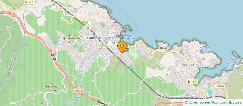 localisation de l'entreprise MONSIEUR PASCAL PROYART  COLLIOURE