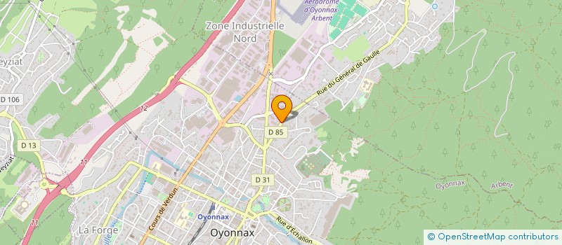 localisation de l'entreprise MONSIEUR PASCAL PRUNIAUX à OYONNAX