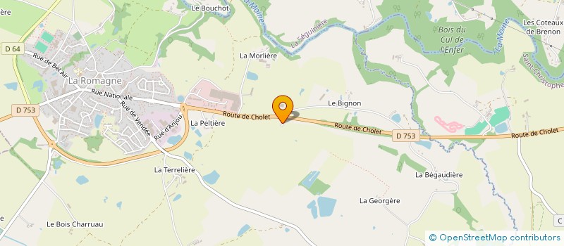 localisation de l'entreprise MONSIEUR PASCAL PUBERT  LA ROMAGNE