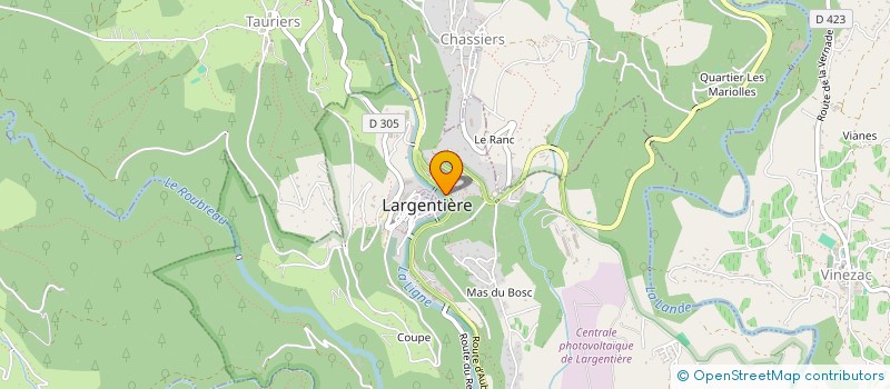 localisation de l'entreprise MONSIEUR PASCAL RADICINI à LARGENTIERE