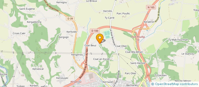 localisation de l'entreprise MONSIEUR PASCAL REFLOCH à QUIMPER