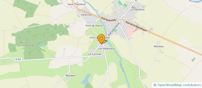 localisation de l'entreprise MONSIEUR PASCAL RENAULT à CLION