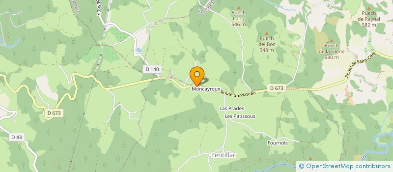 localisation de l'entreprise MONSIEUR PASCAL RIEU  LATOUILLE-LENTILLAC