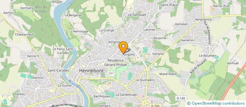 localisation de l'entreprise MONSIEUR PASCAL RIVOAL  HENNEBONT