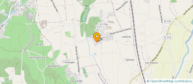 localisation de l'entreprise MONSIEUR PASCAL RONGET  CHAVANNES