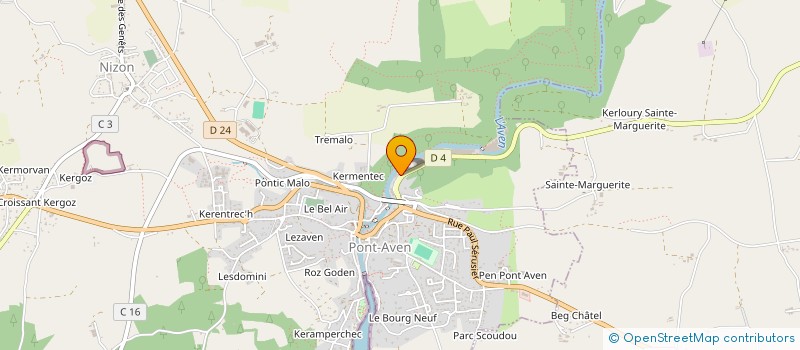 localisation de l'entreprise MONSIEUR PASCAL ROQUES  PONT-AVEN