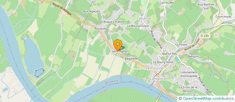 localisation de l'entreprise MONSIEUR PASCAL RUGGERI à TABANAC