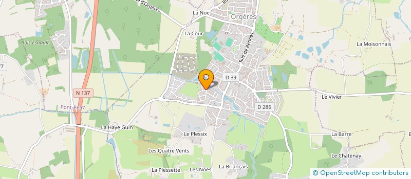 localisation de l'entreprise MONSIEUR PASCAL SACLEUX à ORGERES