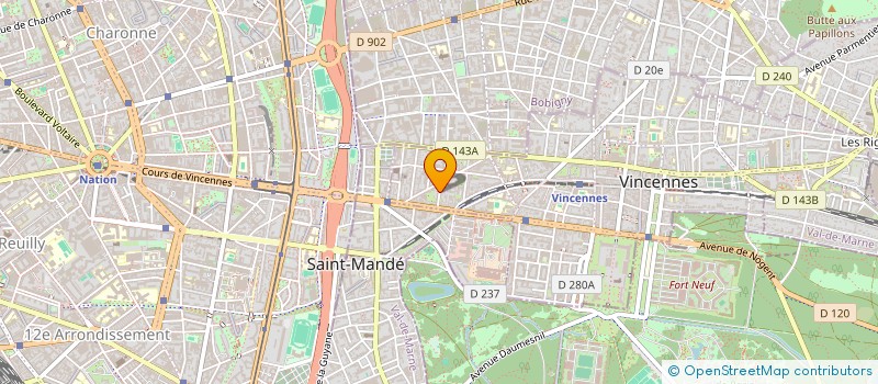 localisation de l'entreprise MONSIEUR PASCAL SAGOT  VINCENNES