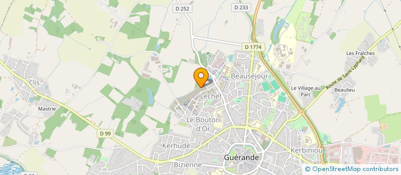 localisation de l'entreprise MONSIEUR PASCAL SAULNIER  GUERANDE