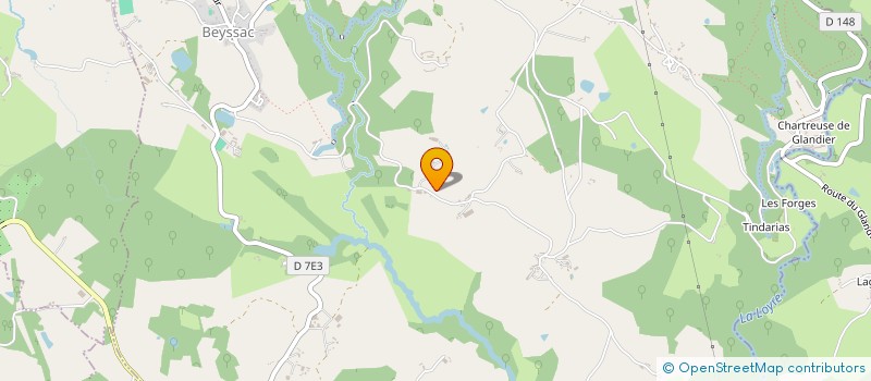 localisation de l'entreprise MONSIEUR PASCAL SIMONET  BEYSSAC