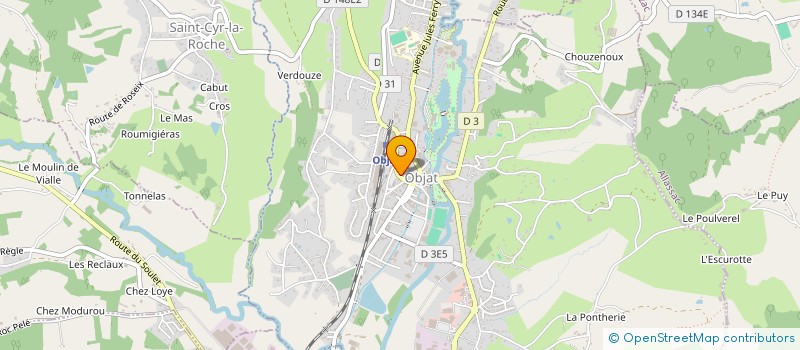 localisation de l'entreprise MONSIEUR PASCAL SIMONET  OBJAT