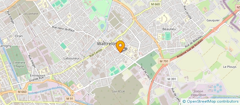 localisation de l'entreprise MONSIEUR PASCAL SINNAEVE  WATTRELOS