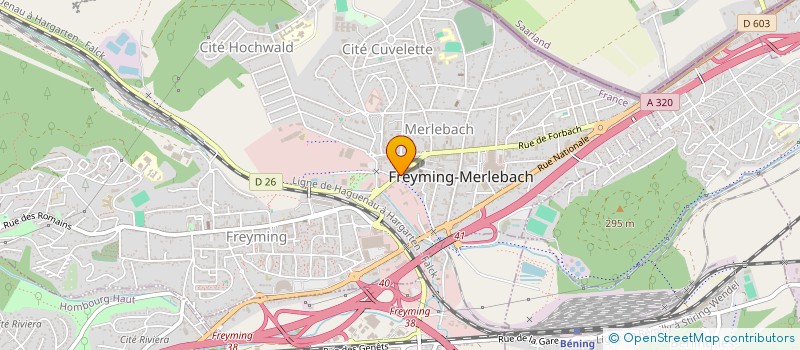 localisation de l'entreprise MONSIEUR PASCAL STAUFFER  FREYMING MERLEBACH