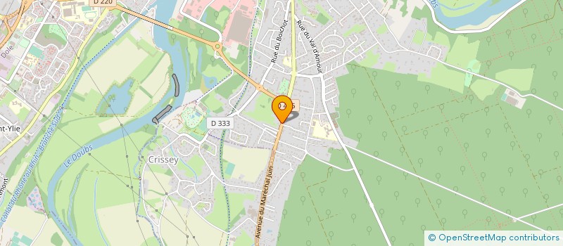 localisation de l'entreprise MONSIEUR PASCAL THEVENOT  DOLE